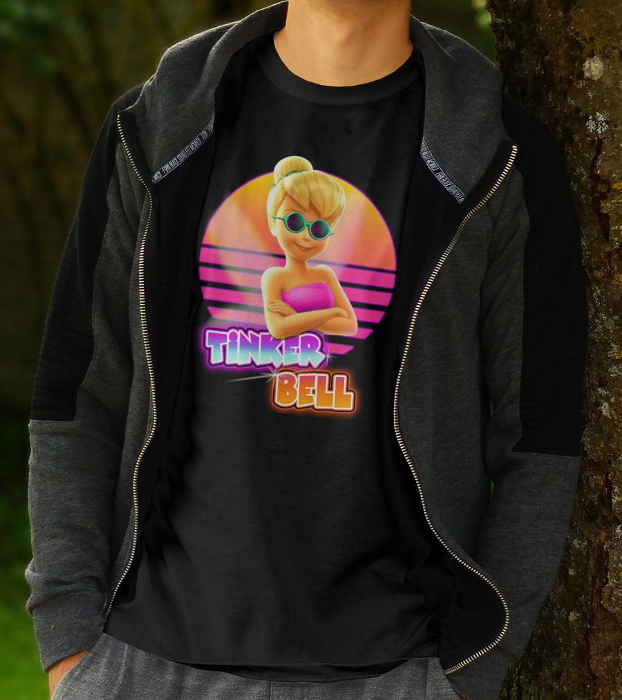 Tinker Bell 80S Retro Sunset Style T-Shirt