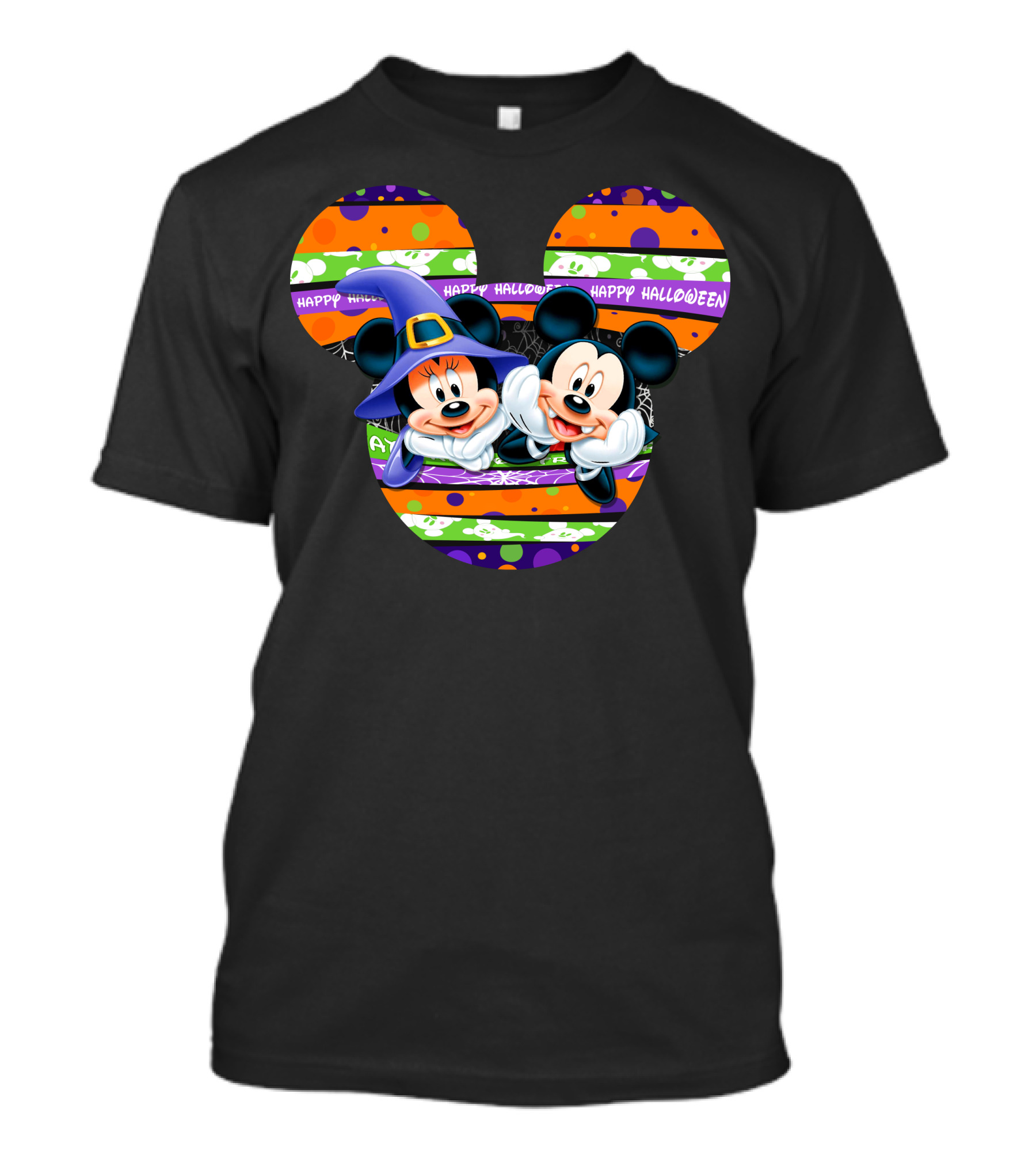 Mickey And Minnie Happy Halloween Halloween Pumpkin T-Shirt