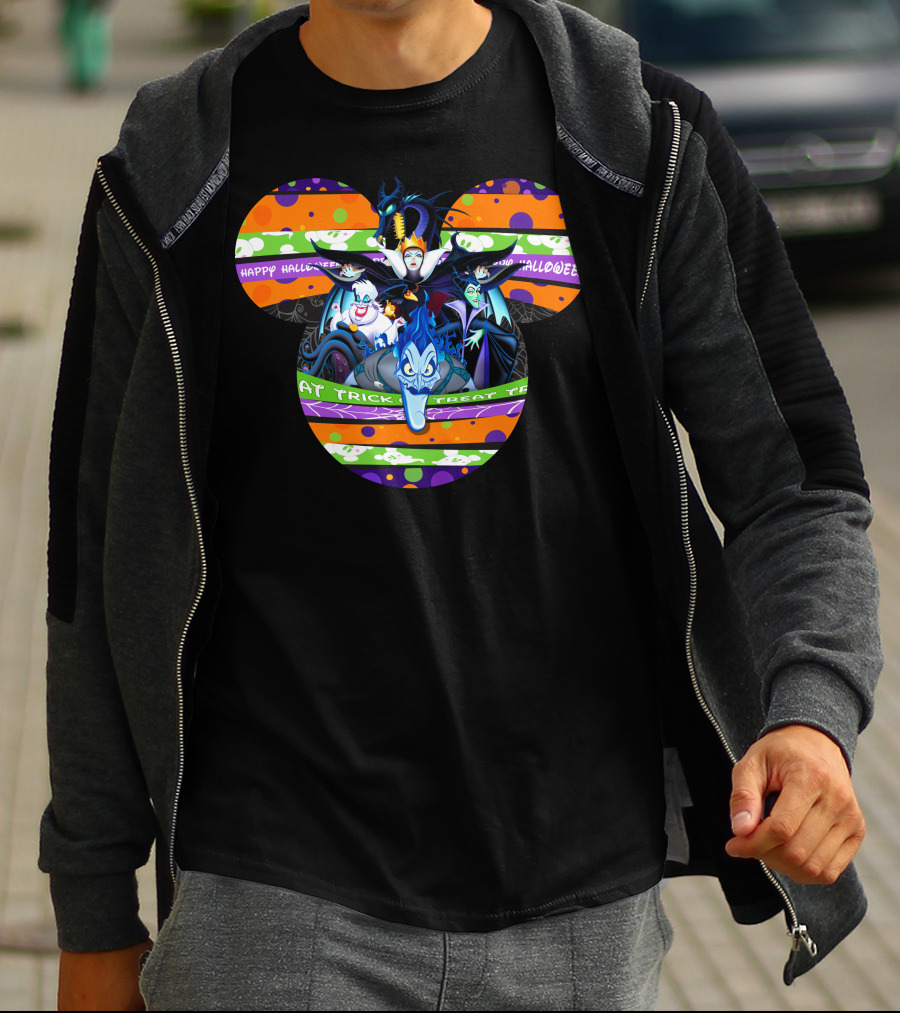 Happy Halloween Trick Or Treat Villains T-Shirt