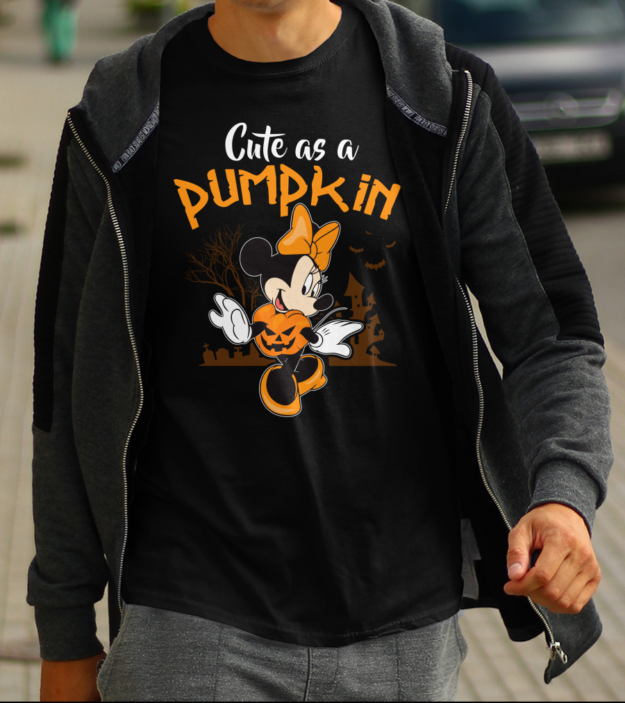Cute As A Pumpkin Halloween 12 Minnie Mouse T-Shirt