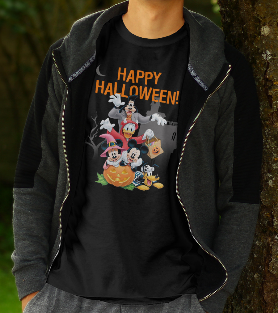 Happy Halloween 28 Mickey Donald Goofy Minnie Pluto T-Shirt