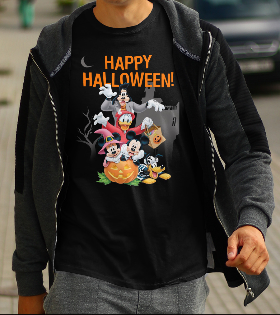 Happy Halloween 28 Mickey Donald Goofy Minnie Pluto T-Shirt