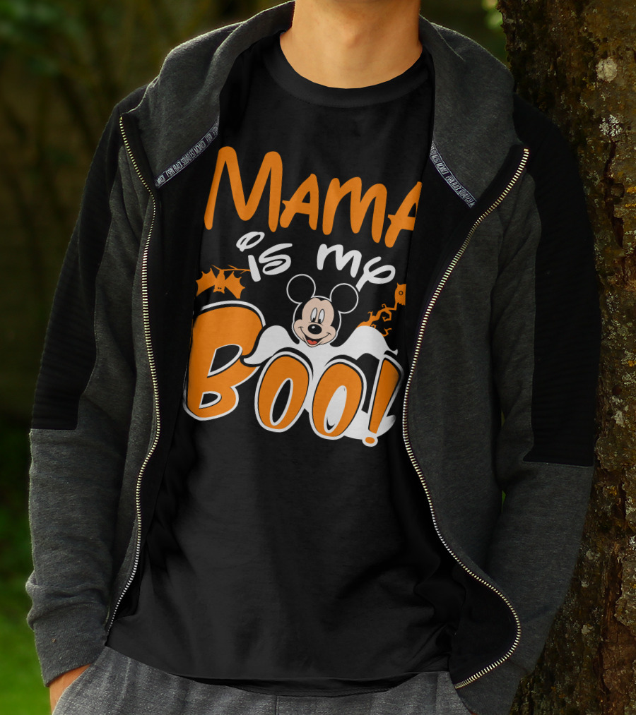 Mama Is My Boo Halloween Mickey Mouse Ghost T-Shirt