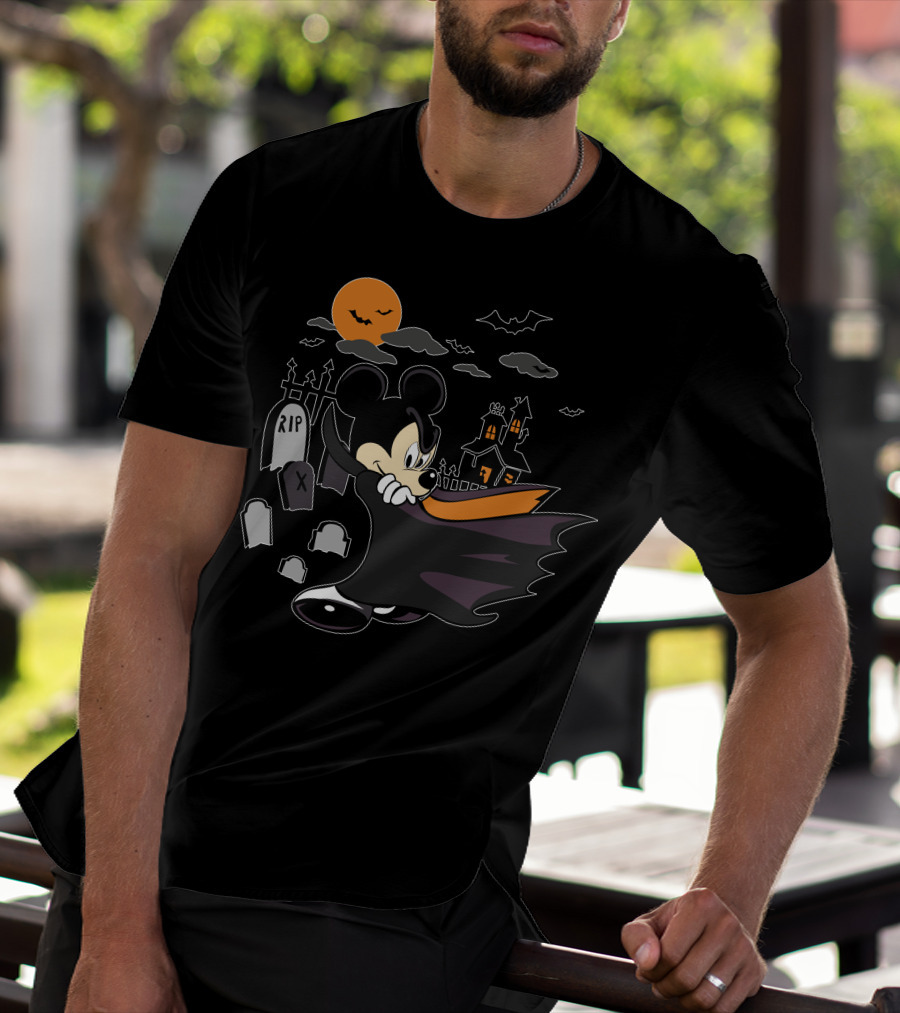 Mickey Halloween Vampire Castle Night T-Shirt