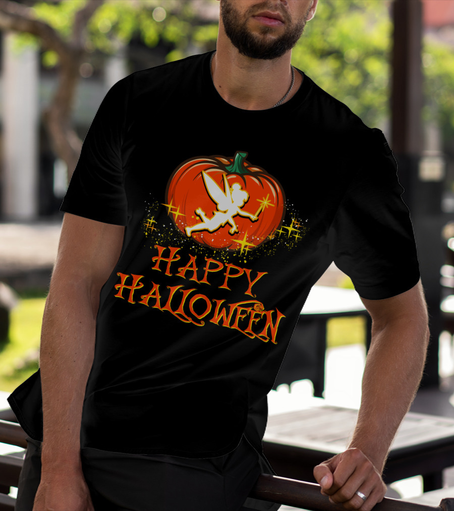 Happy Halloween Pumpkin Fairy Wand Sparkles T-Shirt