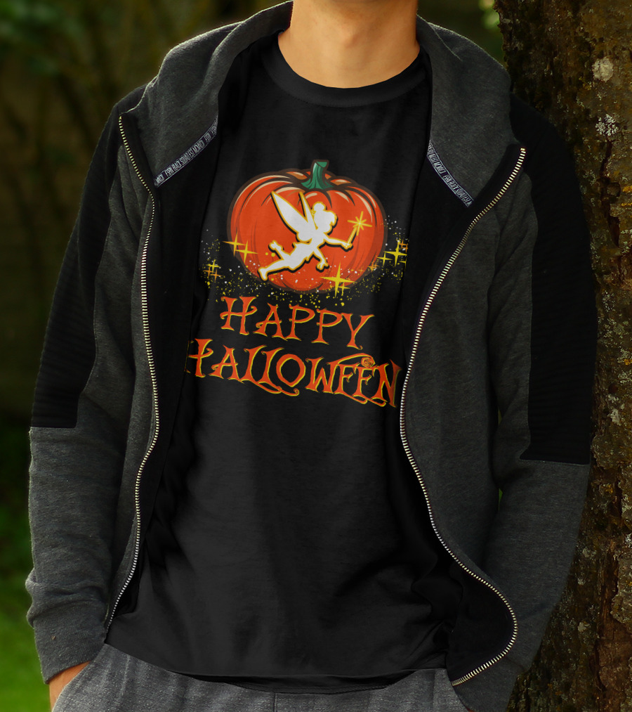 Happy Halloween Pumpkin Fairy Wand Sparkles T-Shirt