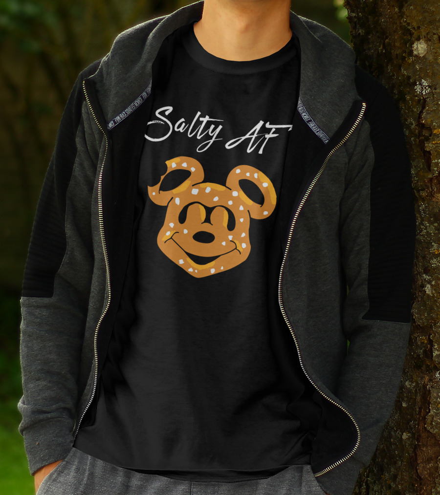 Salty Af Mickey Pretzel Style T-Shirt