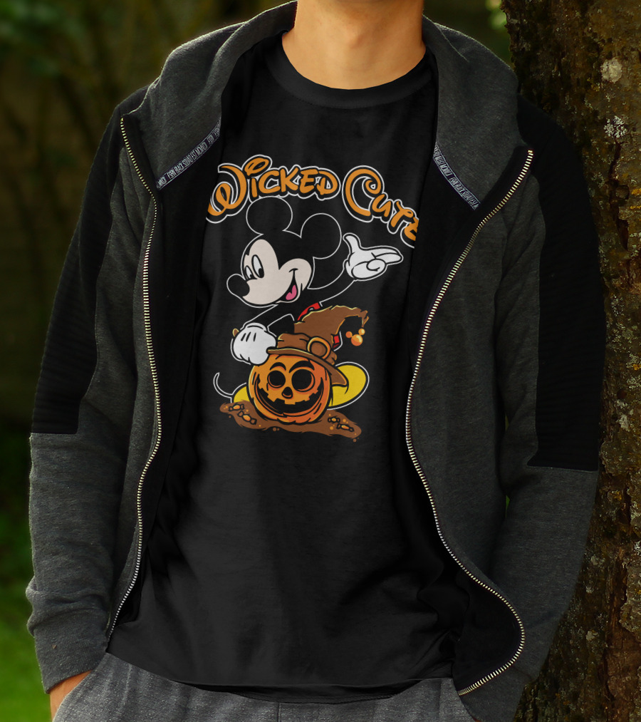 Wicked Cute Halloween 91 Pumpkin Mickey T-Shirt