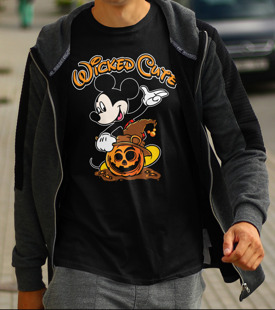 Wicked Cute Halloween 91 Pumpkin Mickey T-Shirt