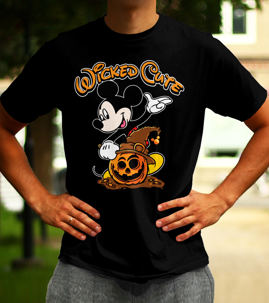 Wicked Cute Halloween 91 Pumpkin Mickey T-Shirt