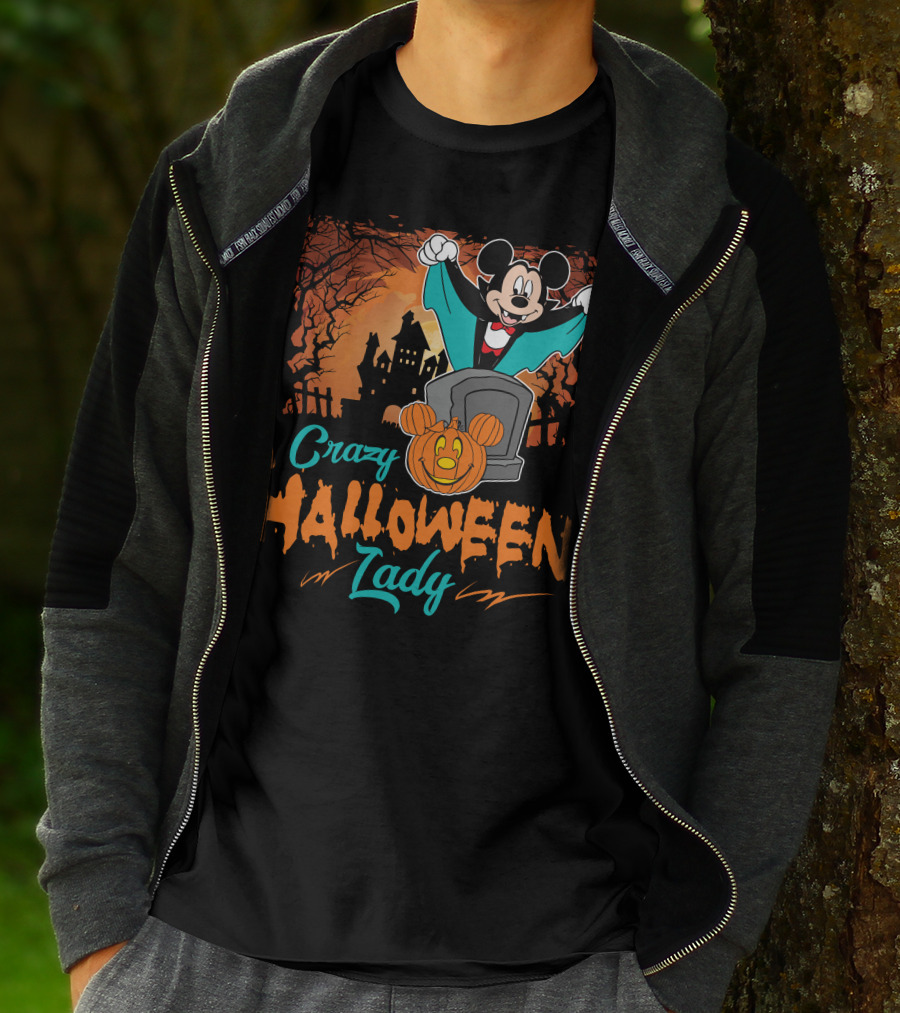 Crazy Halloween Lady T-Shirt