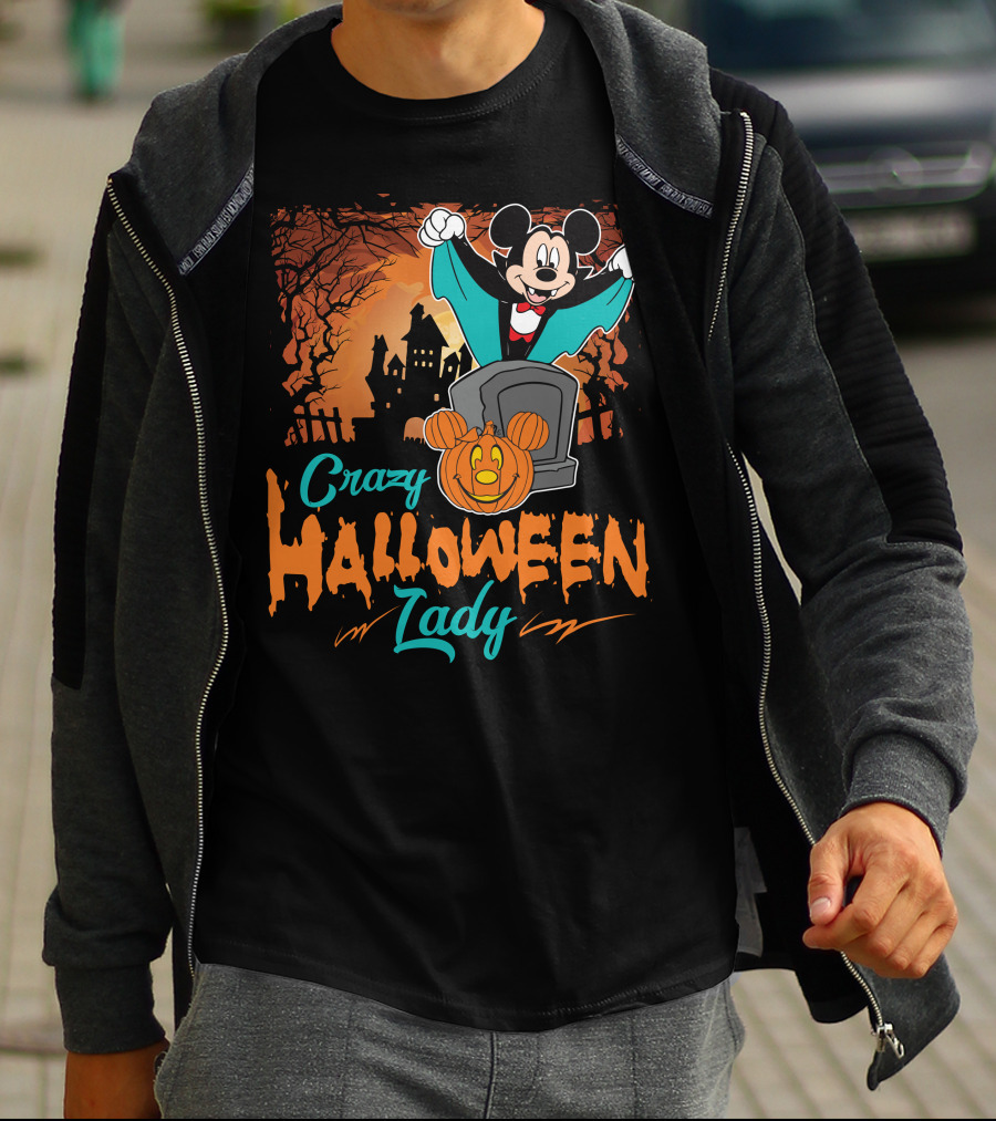 Crazy Halloween Lady T-Shirt