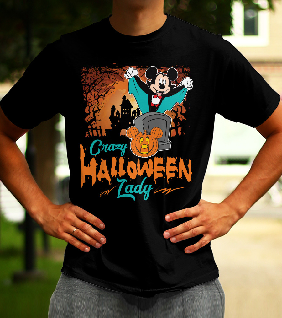 Crazy Halloween Lady T-Shirt