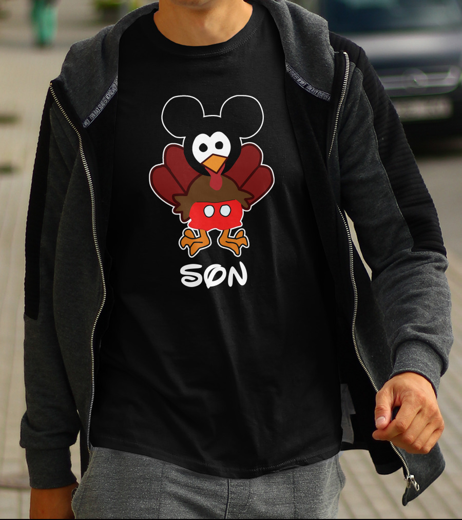 Thanksgiving 33 Son Mouse Turkey T-Shirt