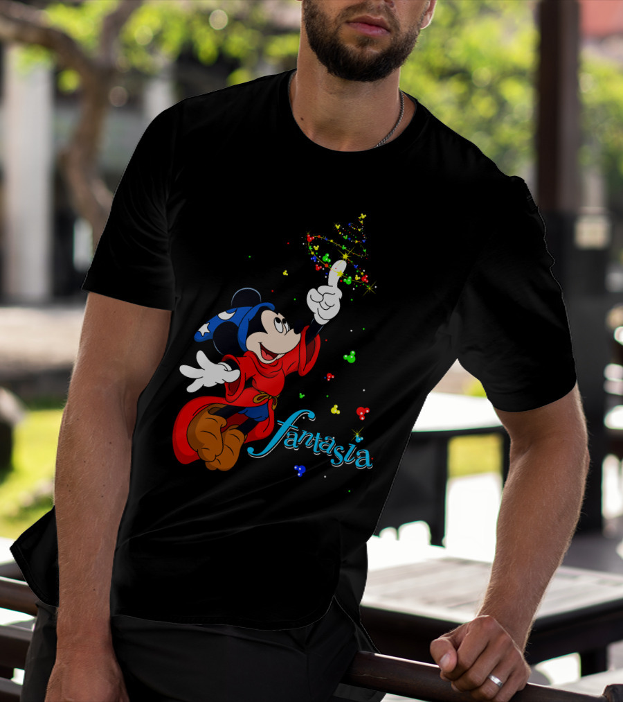 Fantasia Merry Christmas 110 Disney Mickey Mouse Sorcerer Iconic Classic T-Shirt