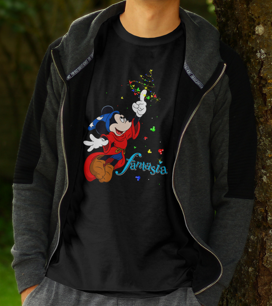 Fantasia Merry Christmas 110 Disney Mickey Mouse Sorcerer Iconic Classic T-Shirt