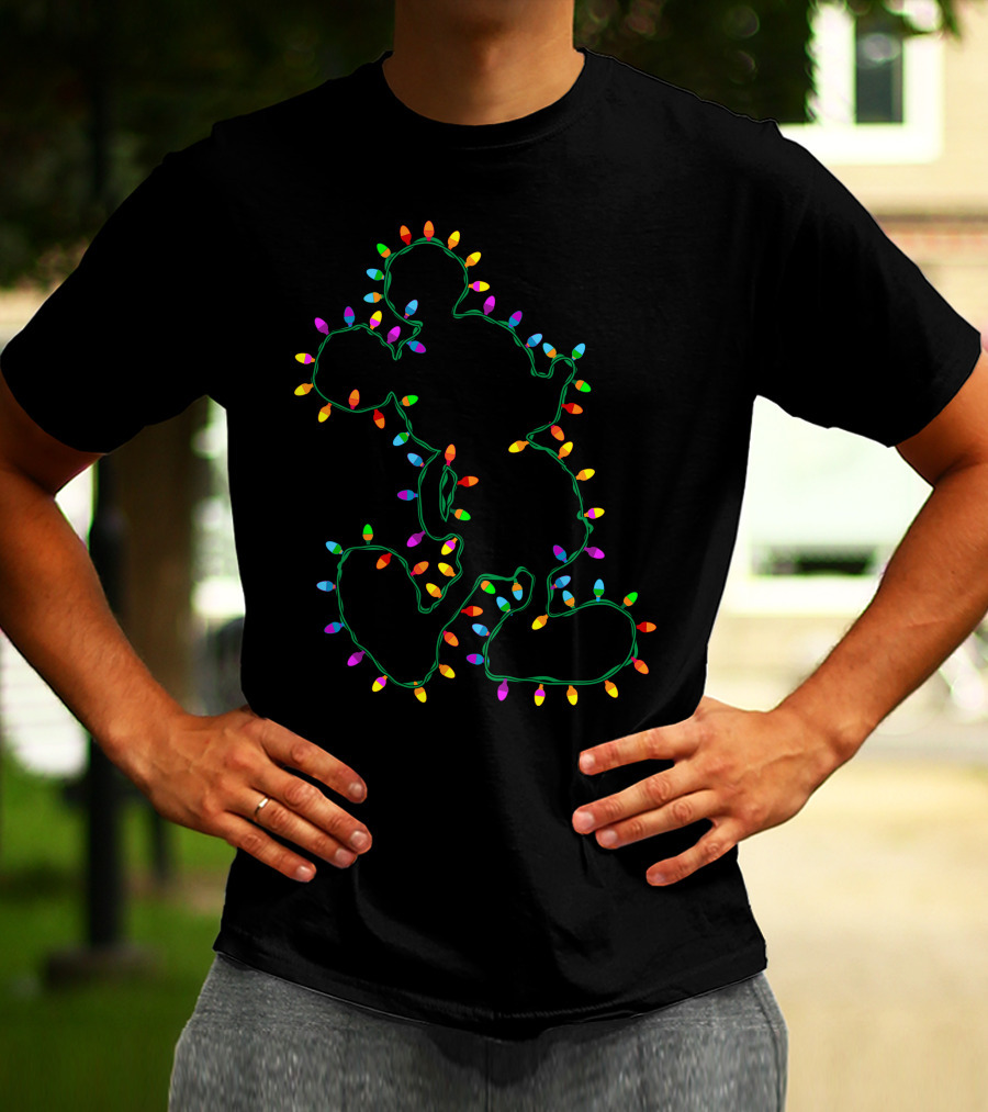 Merry Christmas Mickey Mouse Lights T-Shirt