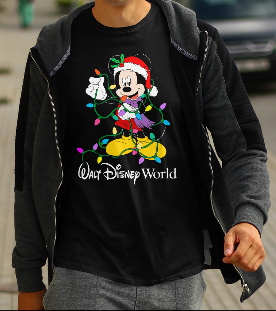 Walt Disney World Mickey Mouse Christmas Lights T-Shirt