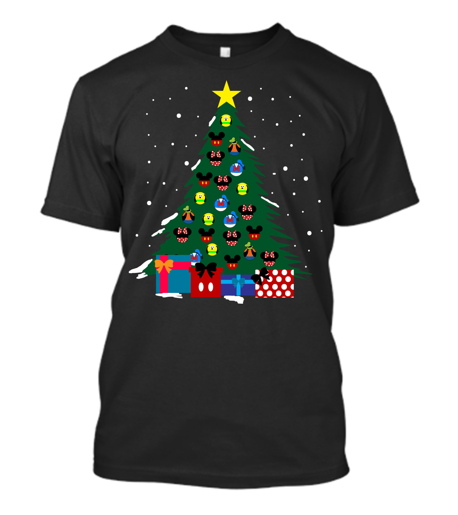 Merry Christmas 41 Disney Mickey Mouse Christmas Tree With Gift Boxes T-Shirt