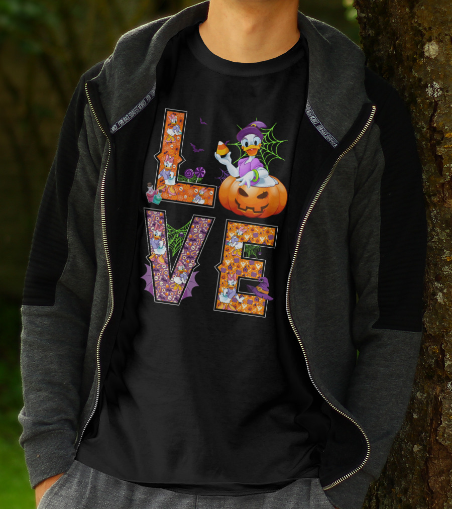 Love Daisy Duck Halloween Pumpkin Candy Corn Disney T-Shirt