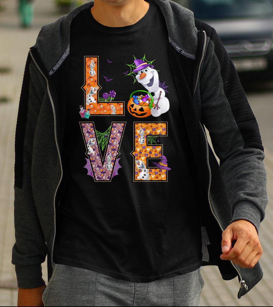 Love Olaf Halloween Magic Pumpkin Candy Fun T-Shirt