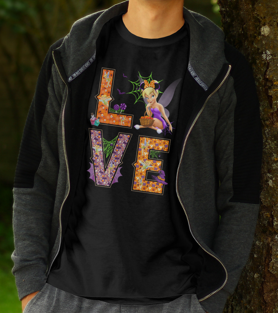 Love Tinkerbell Halloween Theme T-Shirt