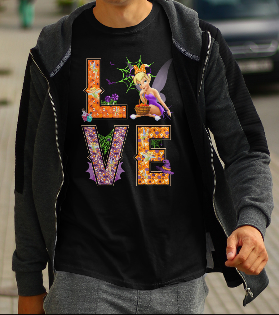 Love Tinkerbell Halloween Theme T-Shirt