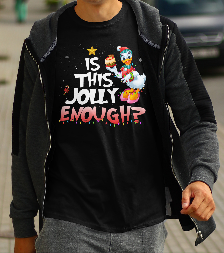 Is This Jolly Enough Daisy Duck Christmas Cake Star T-Shirt