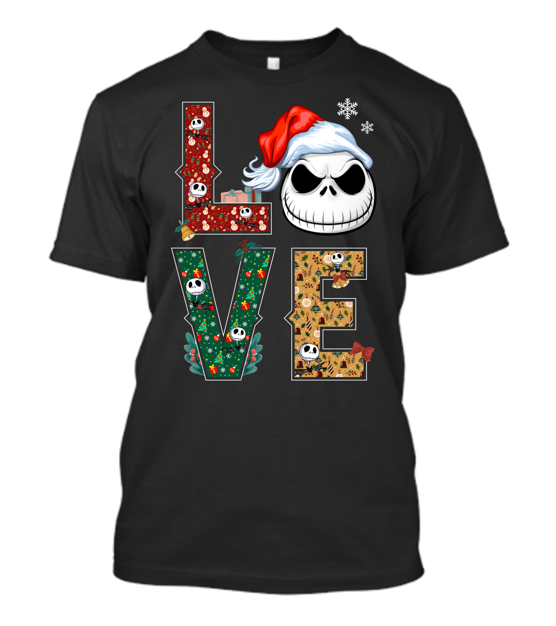 Love Jack Skellington Christmas Theme T-Shirt