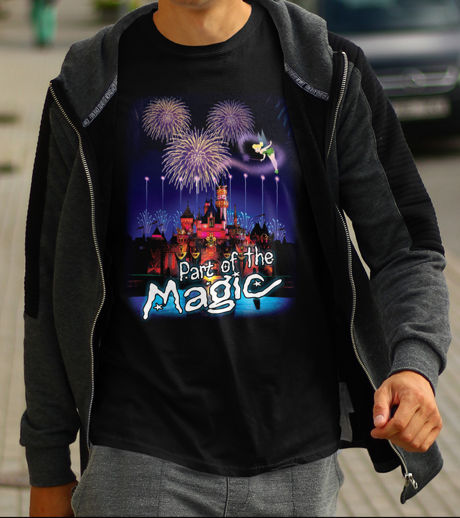 Part Of The Magic Disney Tinker Bell Fireworks Castle T-Shirt
