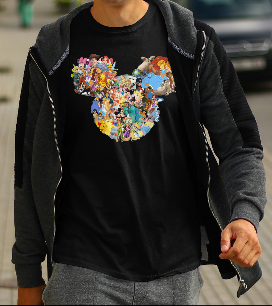 Disney Mickey Mouse Icon With Classic And Modern Characters T-Shirt