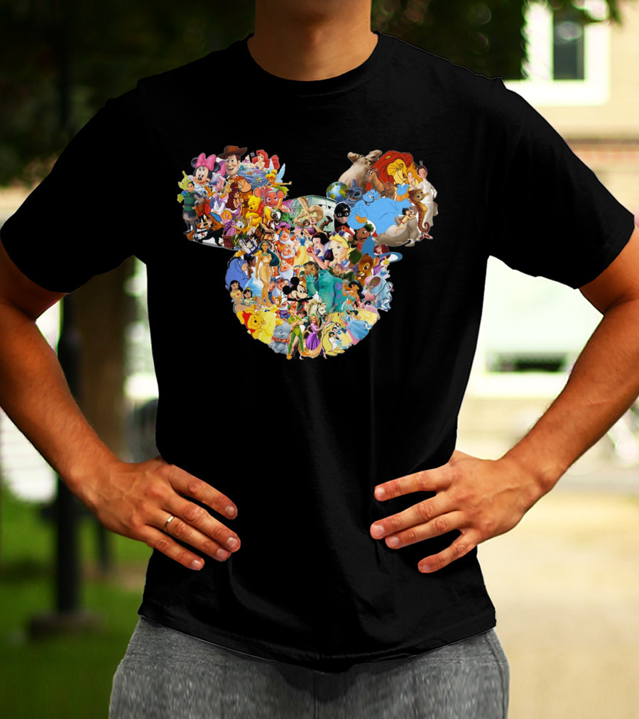 Disney Mickey Mouse Icon With Classic And Modern Characters T-Shirt