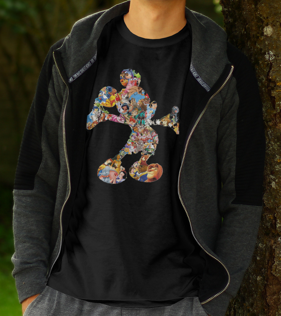 Disney Character Collage Mickey Mouse T-Shirt