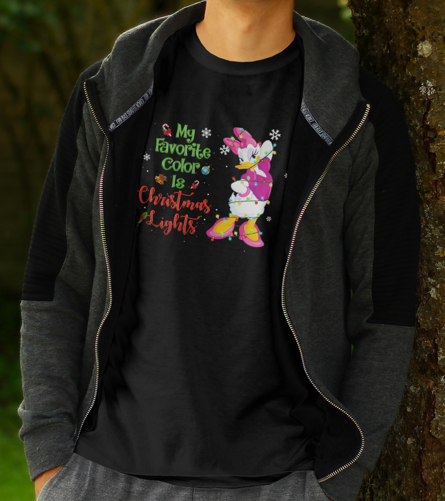 My Favorite Color Is Christmas Lights Daisy T-Shirt
