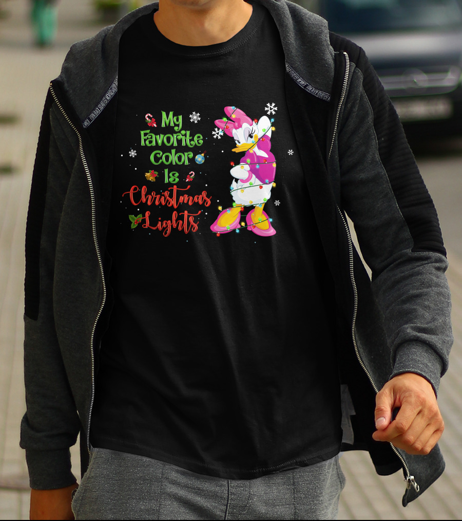 My Favorite Color Is Christmas Lights Daisy T-Shirt