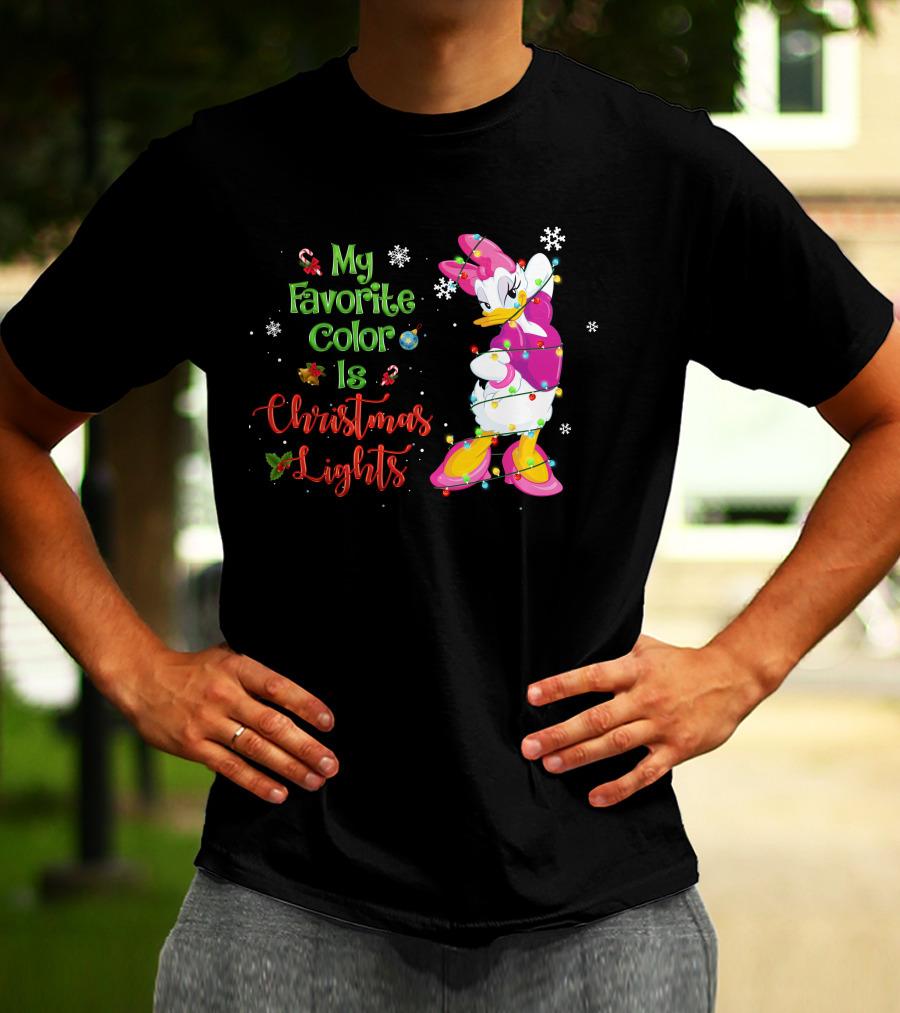 My Favorite Color Is Christmas Lights Daisy T-Shirt