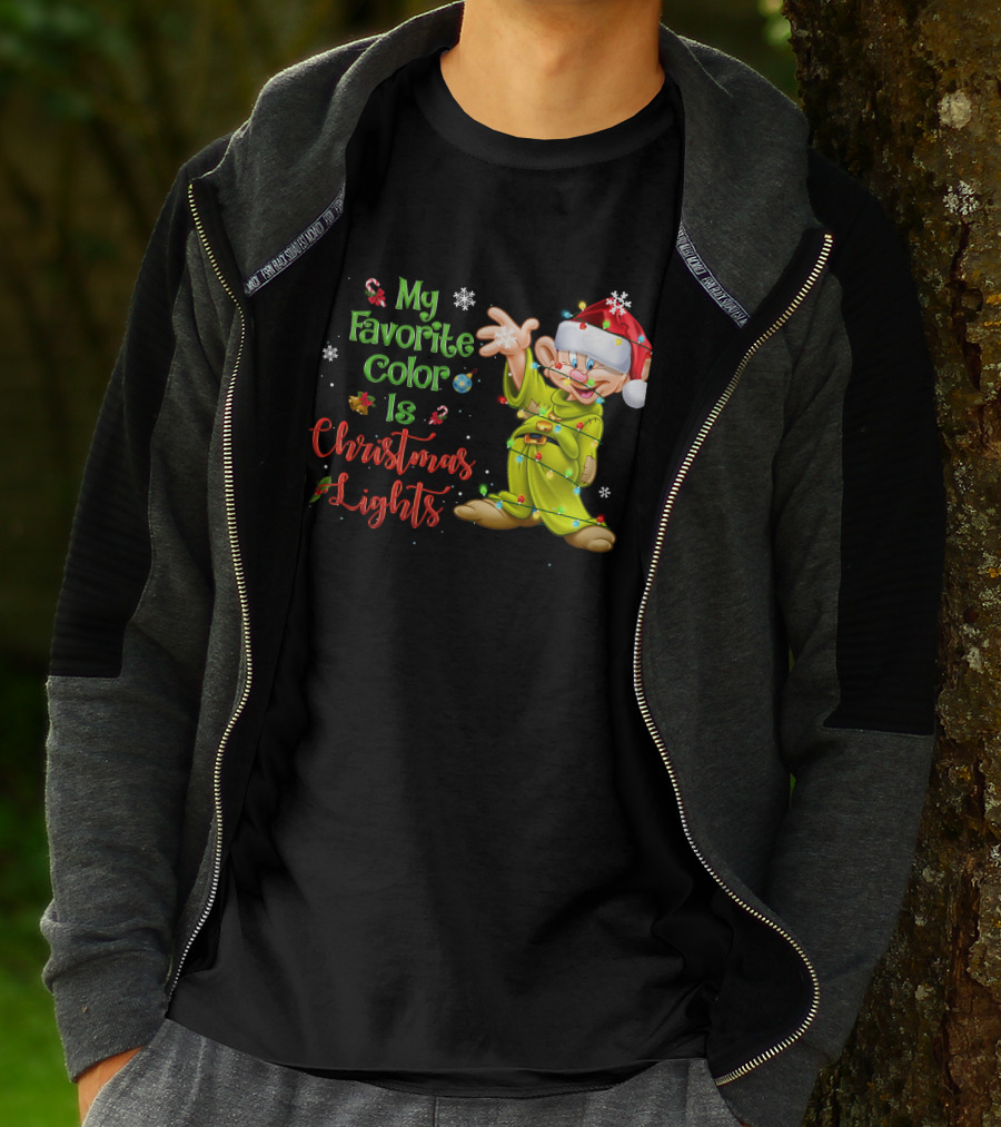 My Favorite Color Is Christmas Lights Dopey T-Shirt