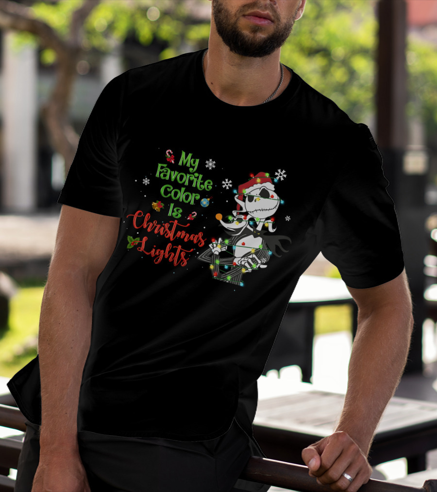 My Favorite Color Is Christmas Lights Jack Skellington T-Shirt