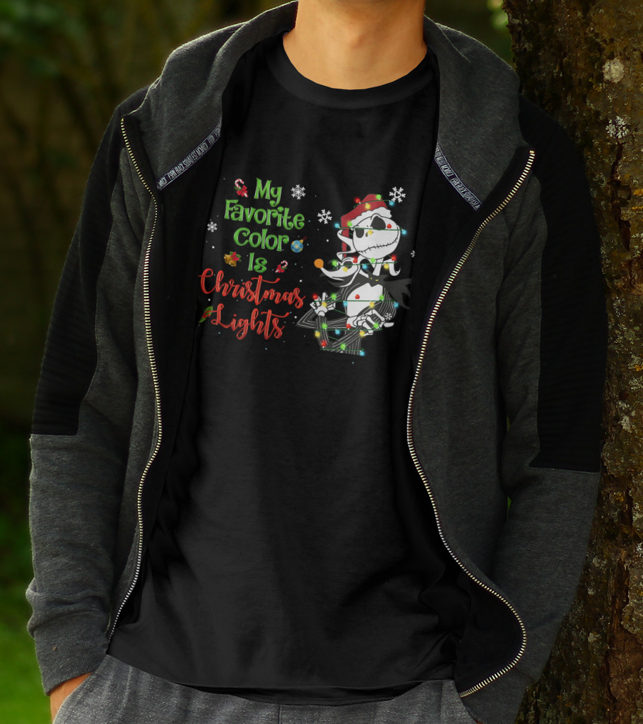 My Favorite Color Is Christmas Lights Jack Skellington T-Shirt