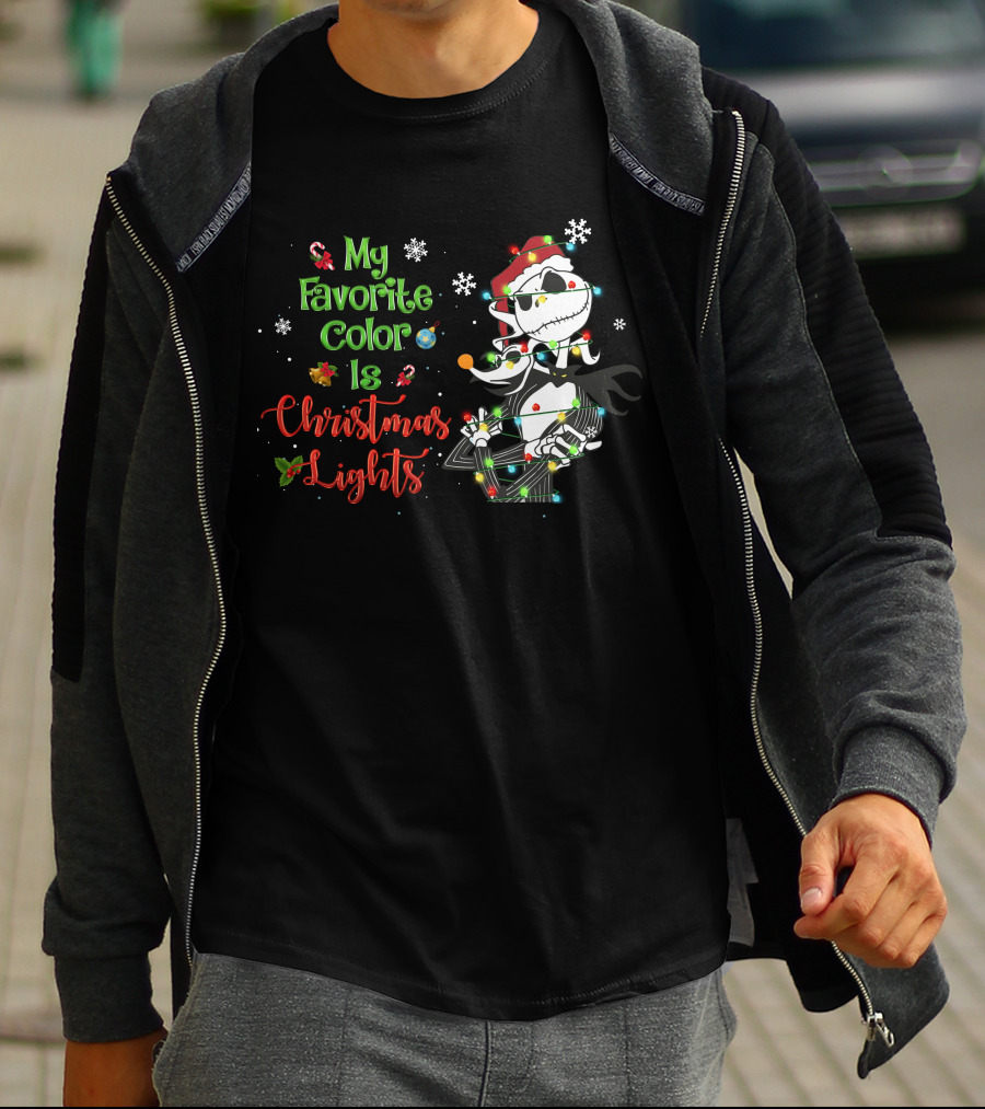 My Favorite Color Is Christmas Lights Jack Skellington T-Shirt
