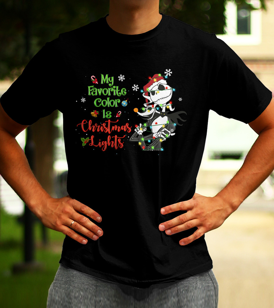 My Favorite Color Is Christmas Lights Jack Skellington T-Shirt