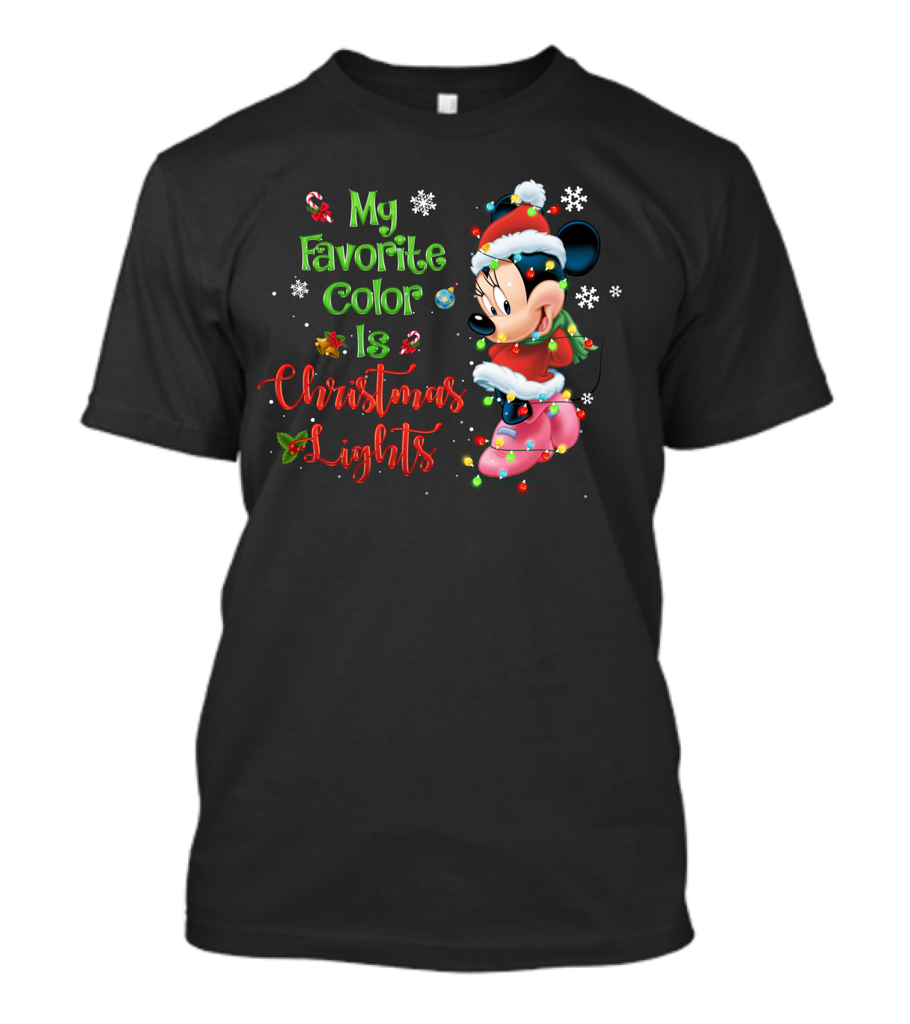 My Favorite Color Is Christmas Lights Minnie T-Shirt