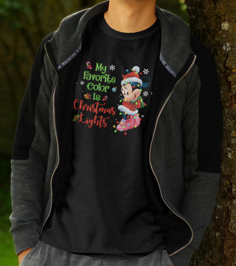 My Favorite Color Is Christmas Lights Minnie T-Shirt