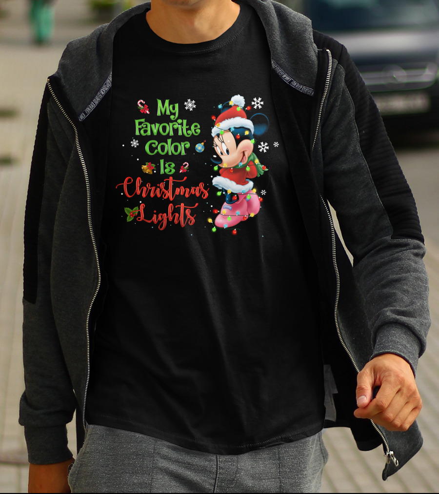 My Favorite Color Is Christmas Lights Minnie T-Shirt