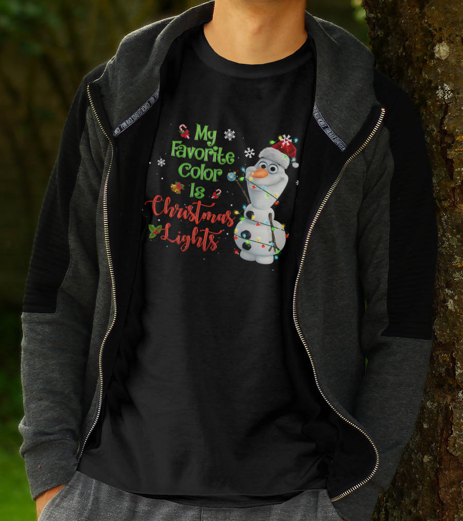 My Favorite Color Is Christmas Lights Olaf T-Shirt