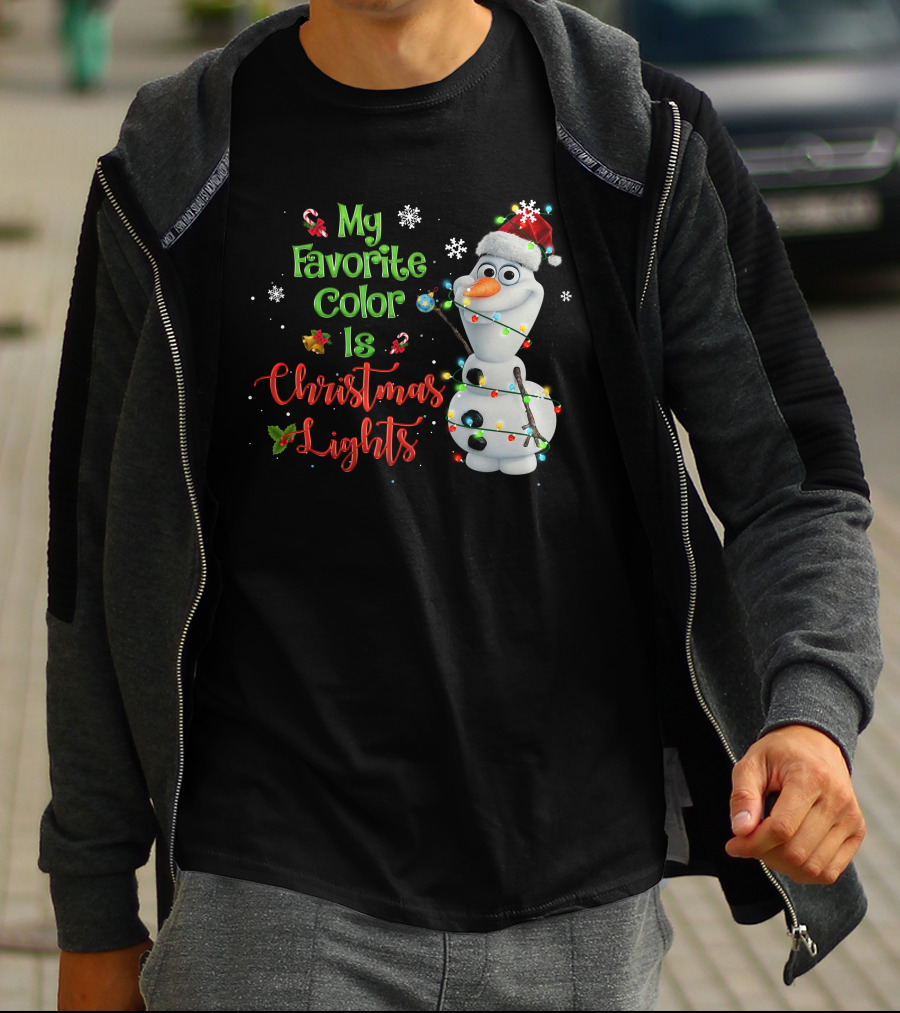 My Favorite Color Is Christmas Lights Olaf T-Shirt