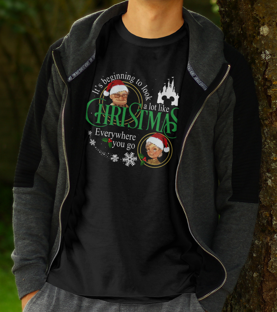It's Beginning To Look A Lot Like Christmas Carl Ellie Fredricksen Everywhere You Go T-Shirt