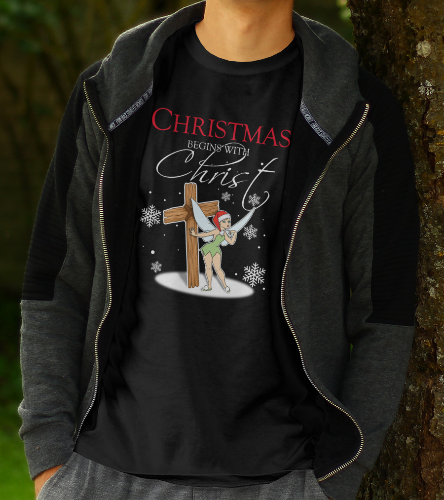 Christmas Begins With Christ Tinker Bell T-Shirt