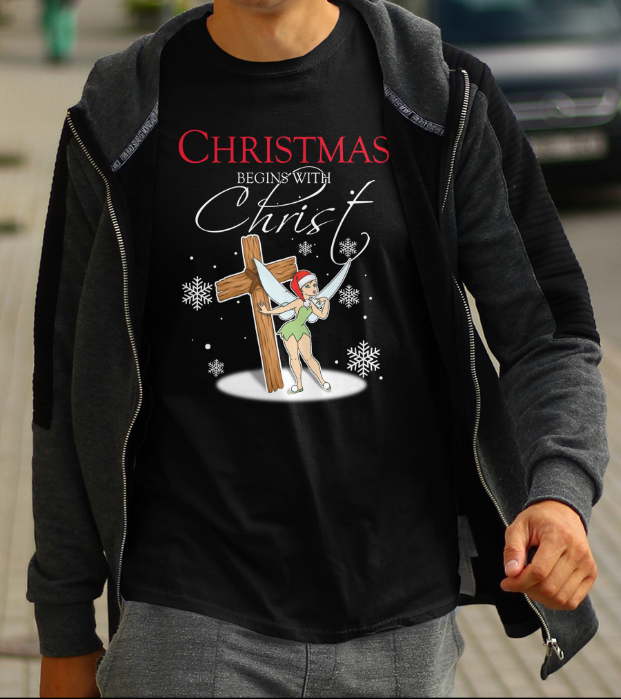 Christmas Begins With Christ Tinker Bell T-Shirt
