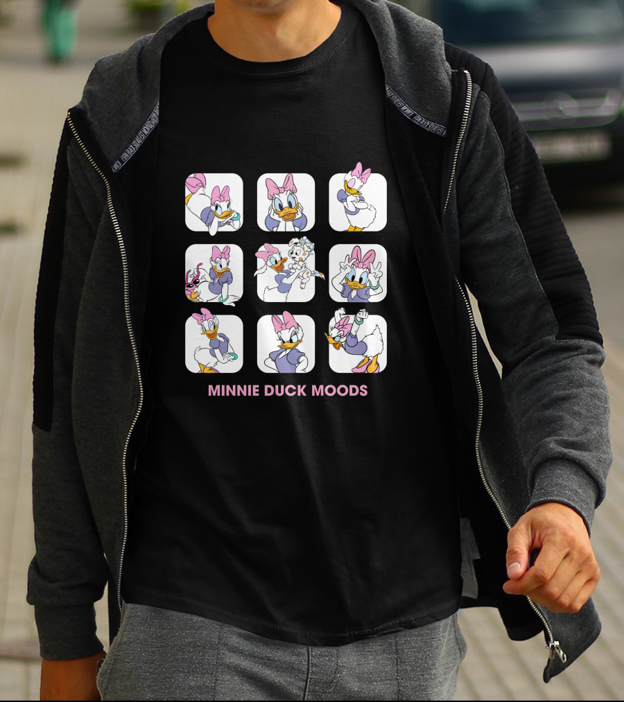 Minnie Duck Moods Daisy Cartoon Expressions T-Shirt